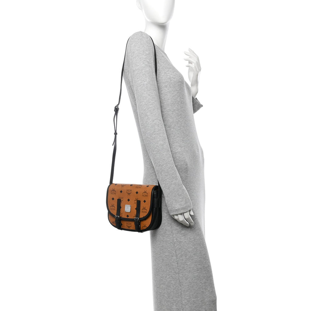 Visetos Small Crossbody Flap Messenger Cognac