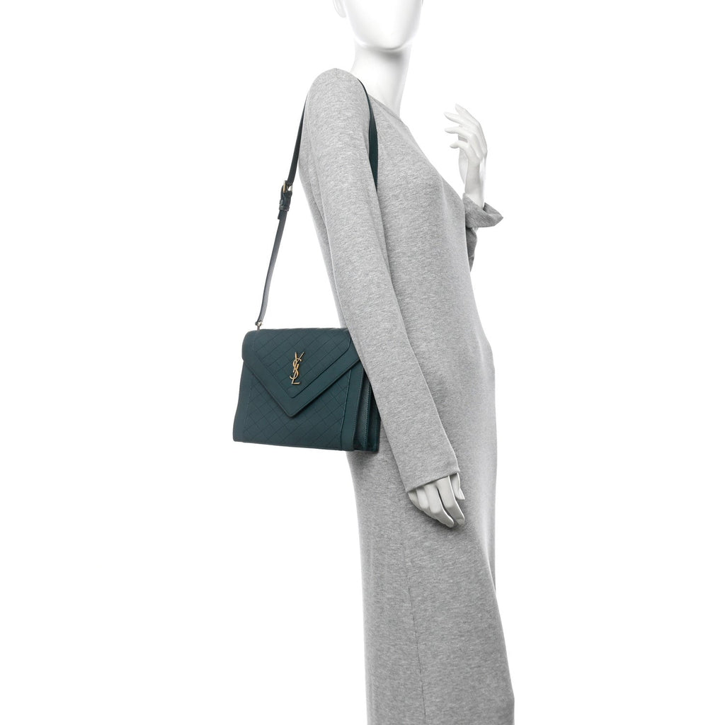 Lambskin Quilted Mini Gaby Satchel Sea Turquoise