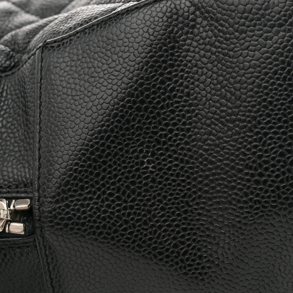 Caviar Quilted Bowler Black