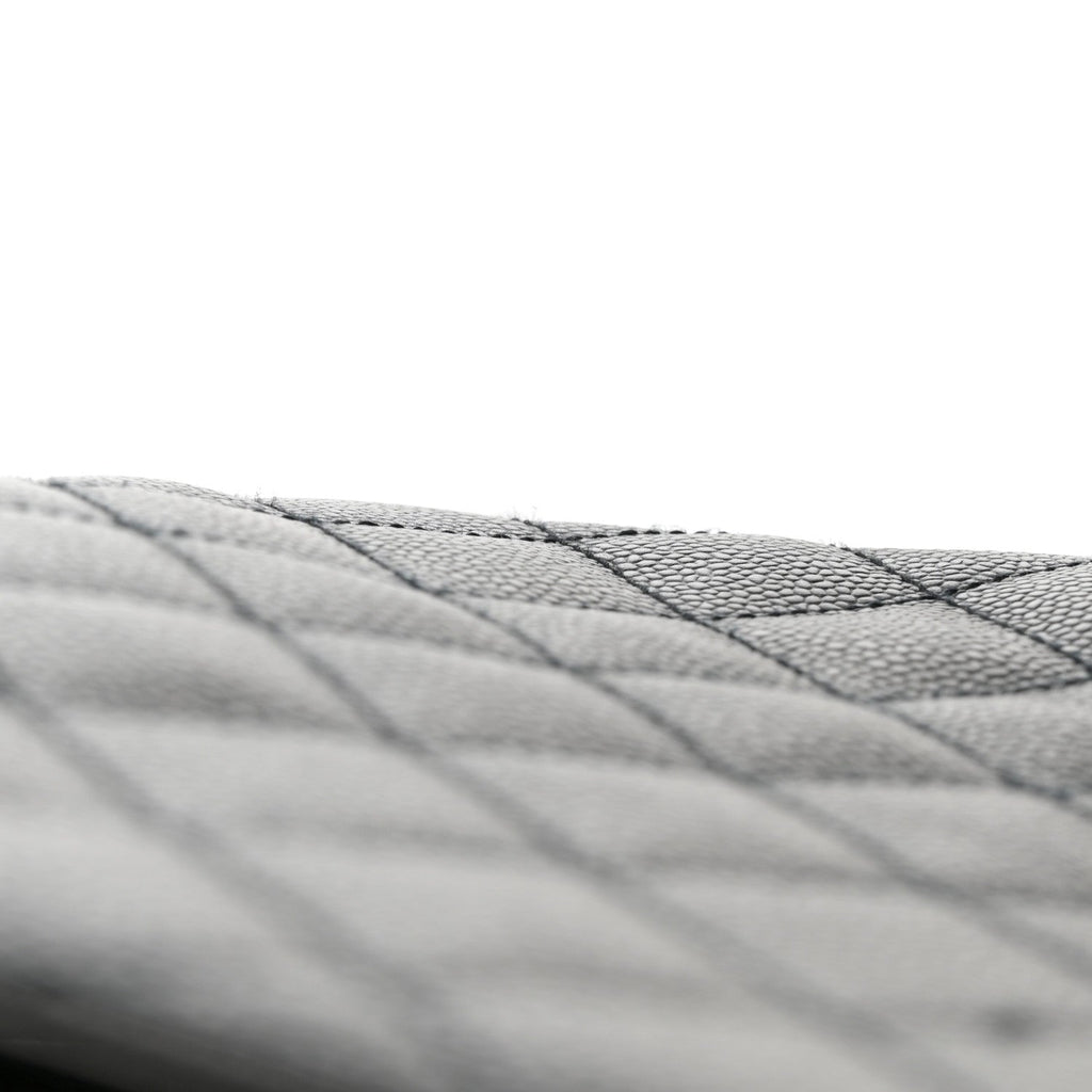 Caviar Quilted Jumbo Kelly Flap Black