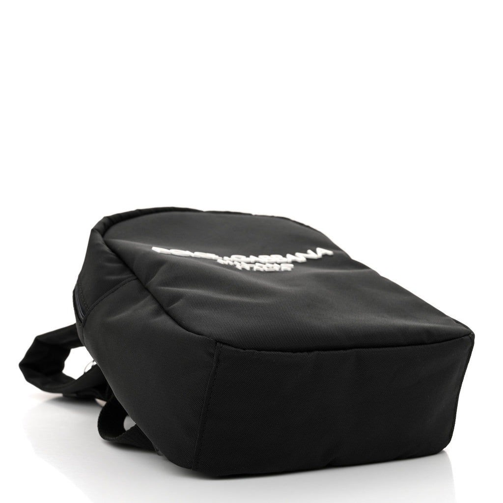 Nylon Logo Childrens Backpack Black