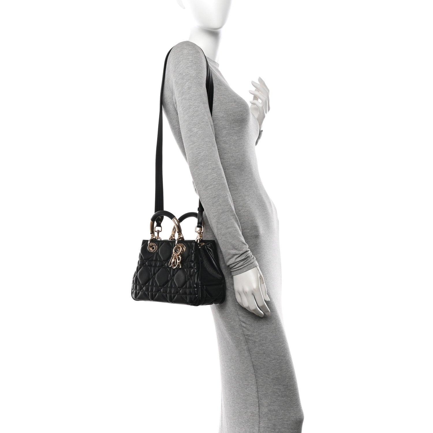 Calfskin Cannage Small The Lady 95.22 Black