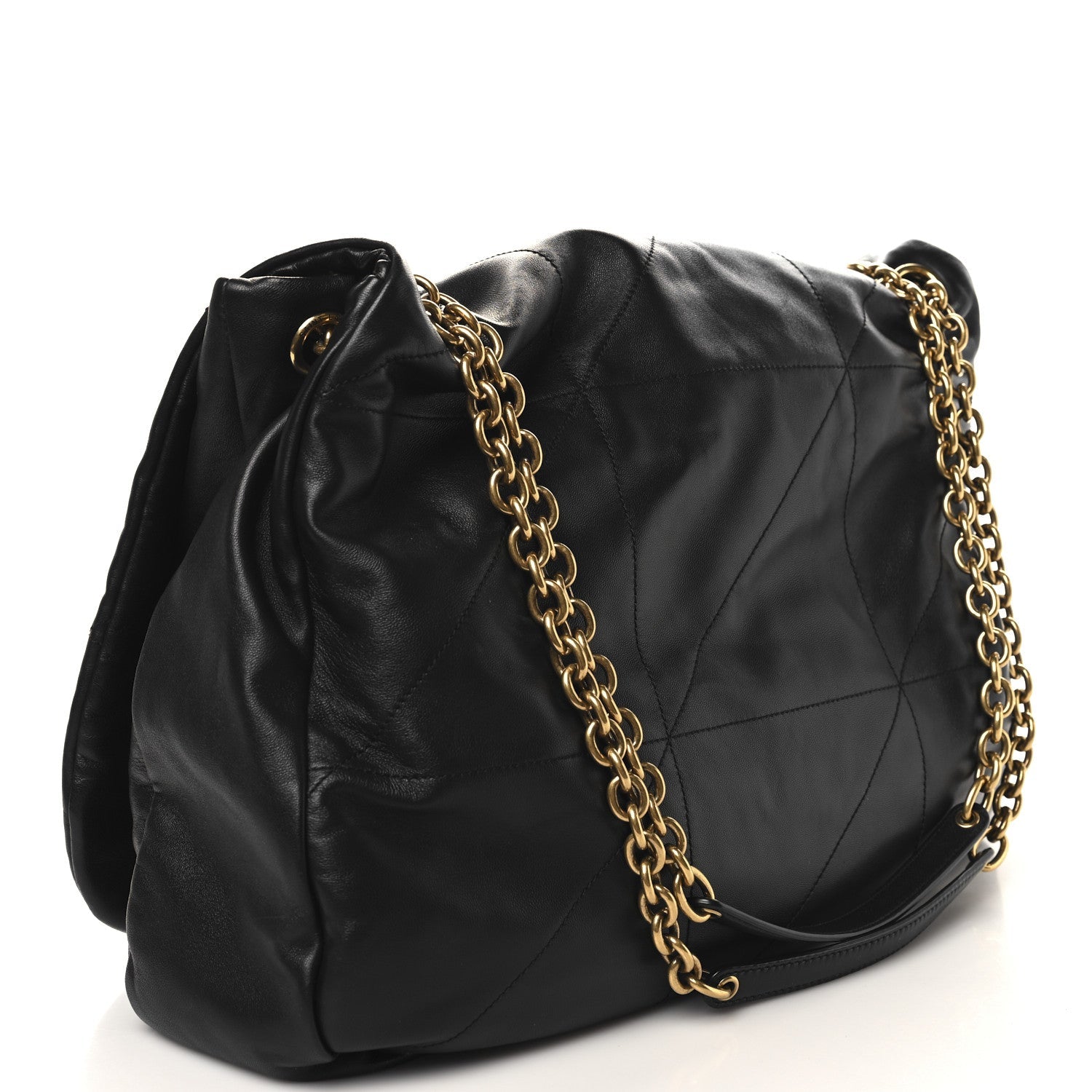 Lambskin Matelasse Monogram Large Jamie 4.3 Black