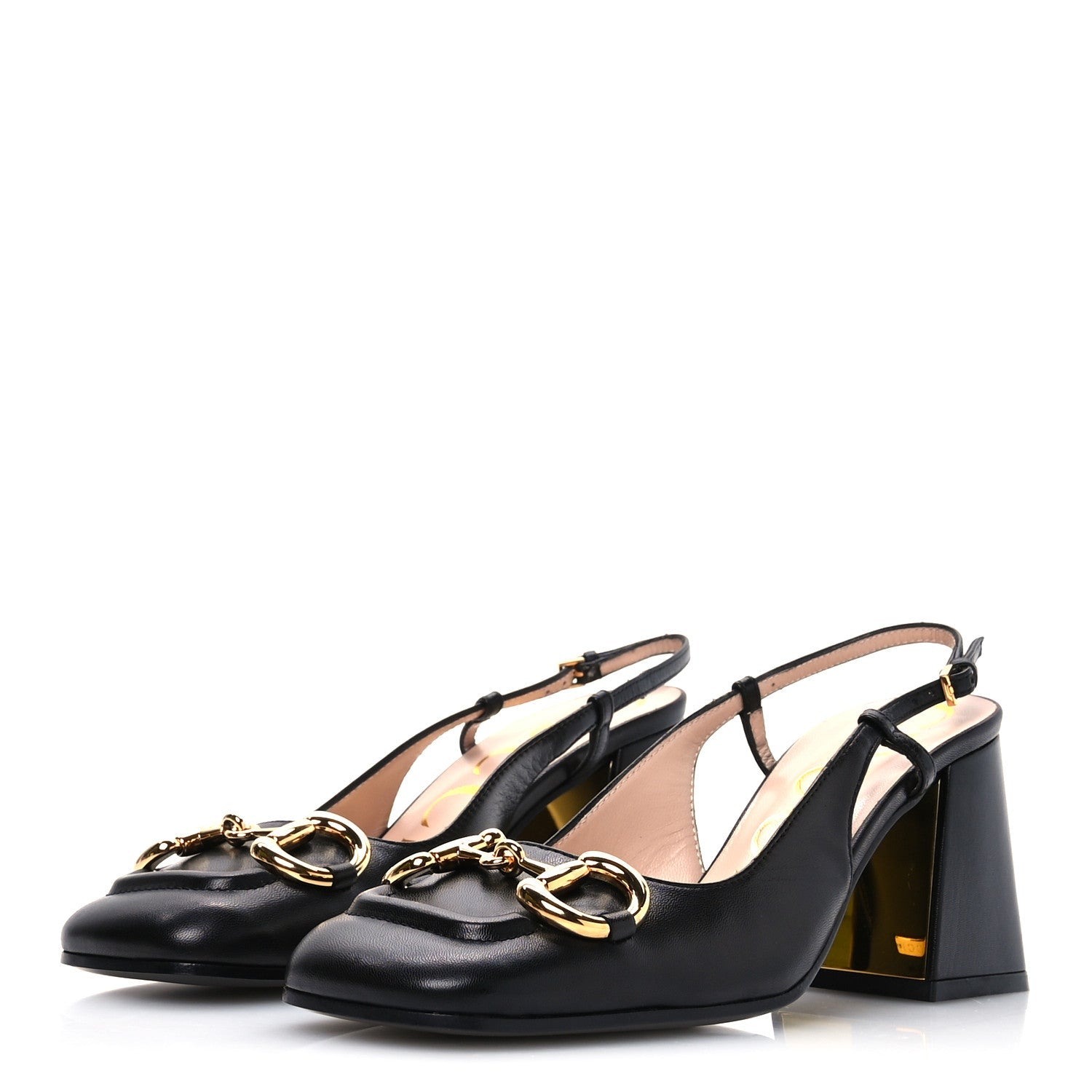 Malaga Kid Horsebit 75mm Slingback Pumps 35.5 Black