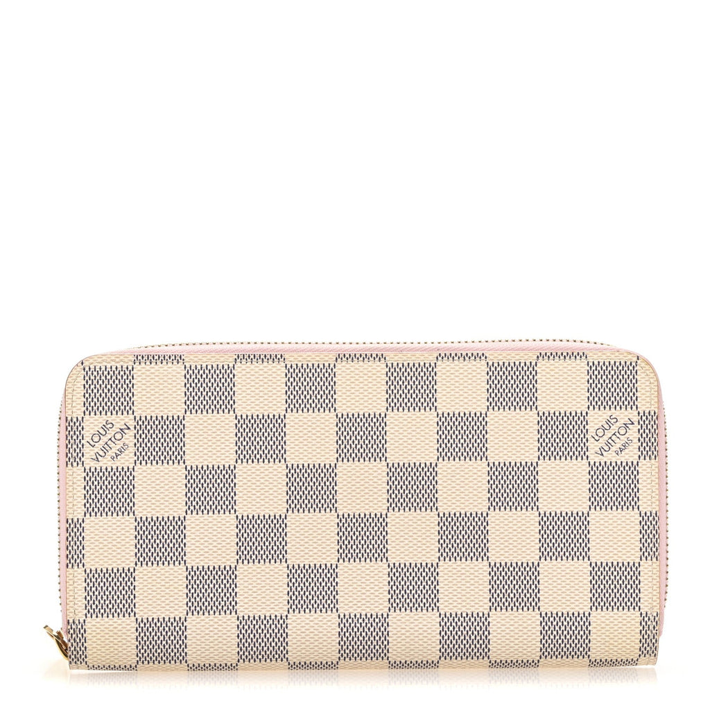 Damier Azur Zippy Wallet Rose Ballerine