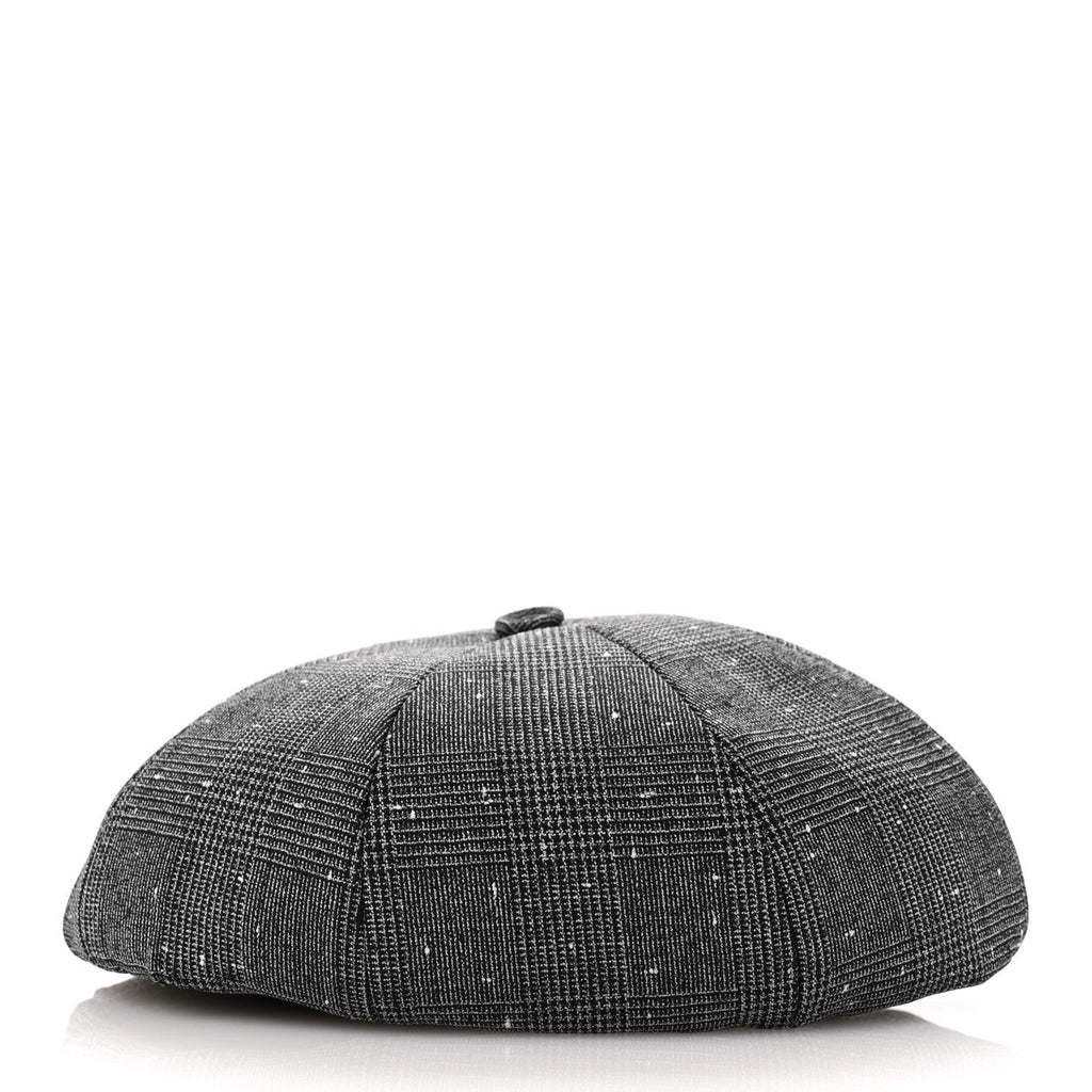 Wool Blend Prince of Whales Cap M Grey
