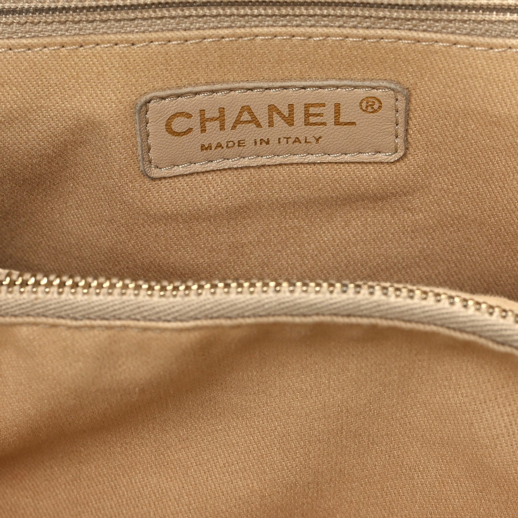 Metallic Calfskin Perforated Up In The Air Tote Silver