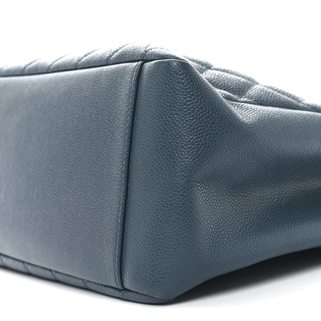Caviar Quilted Grand Shopping Tote GST Dark Blue