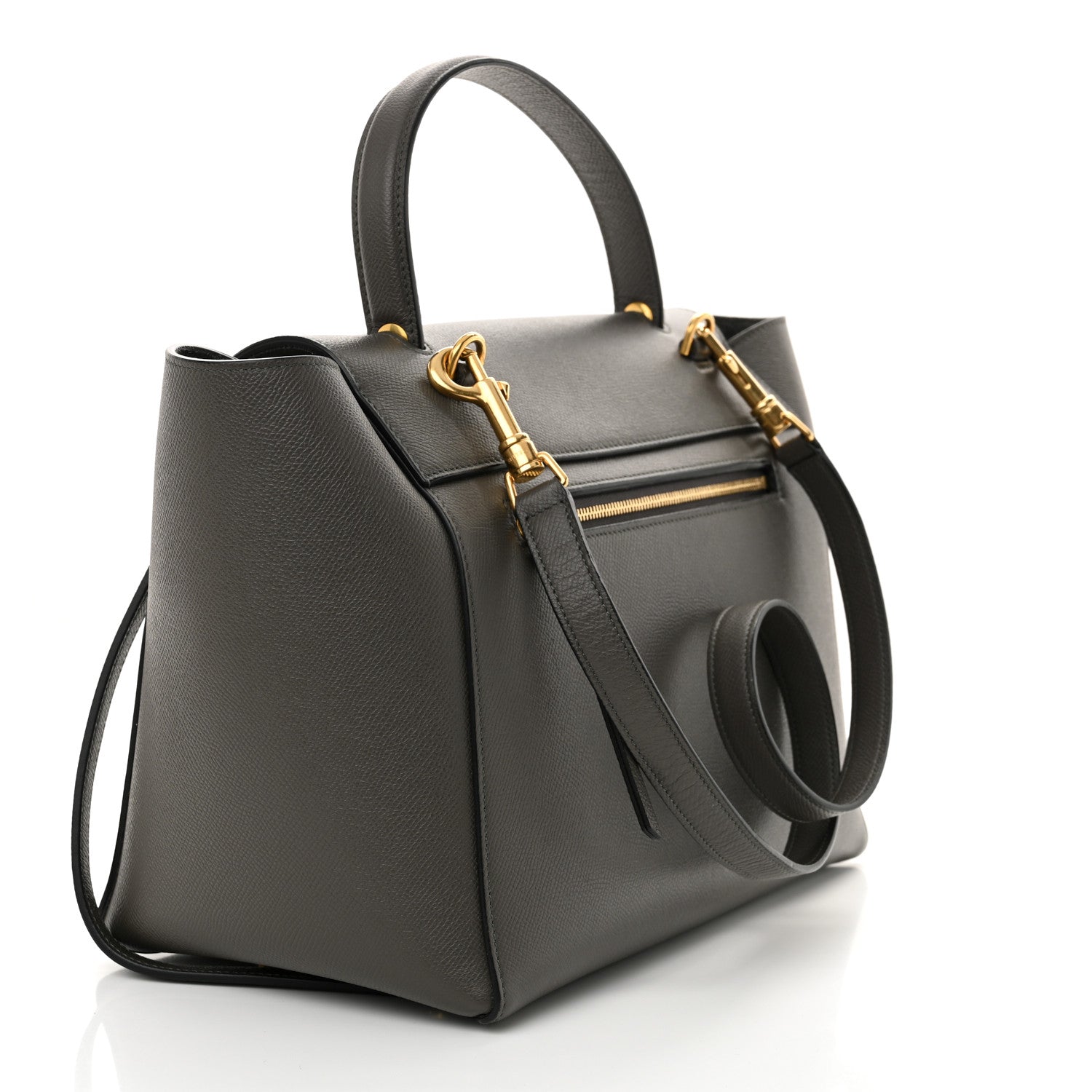 Grained Calfskin Mini Belt Bag Grey