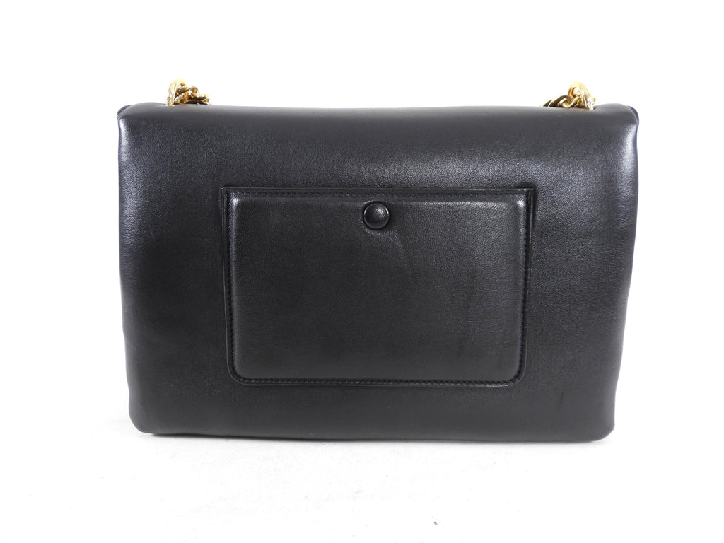 Celine Black Leather Chain Strap Triple Bag
