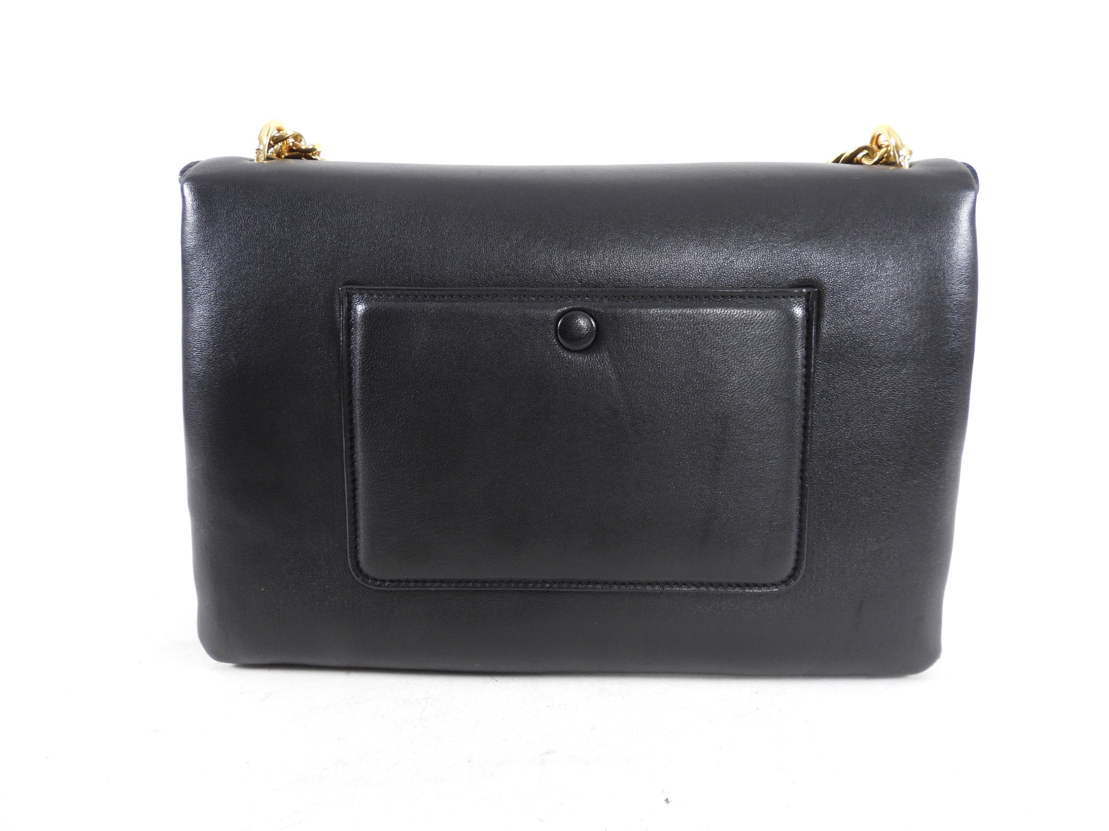 Celine Black Leather Chain Strap Triple Bag