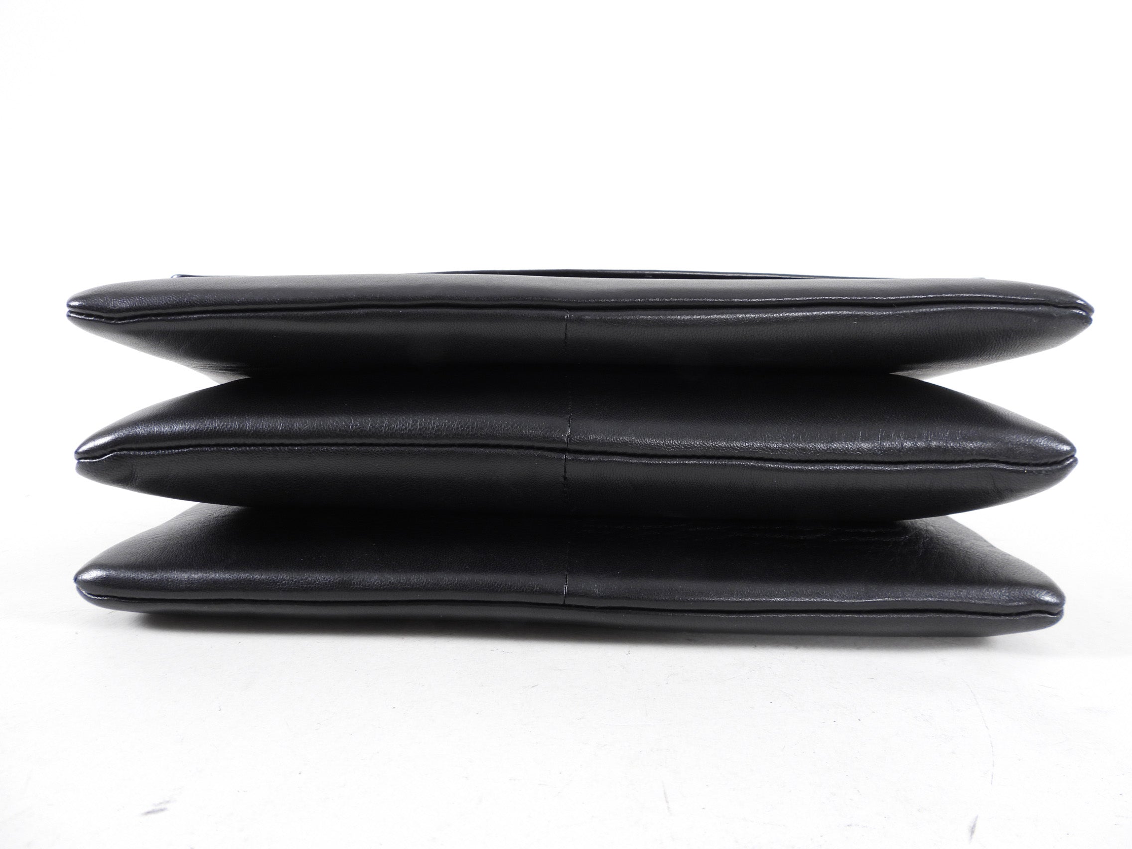 Celine Black Leather Chain Strap Triple Bag