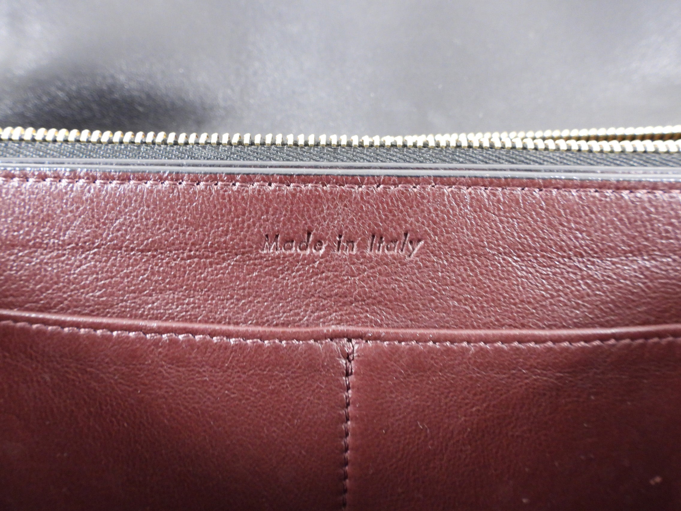 Celine Black Leather Chain Strap Triple Bag