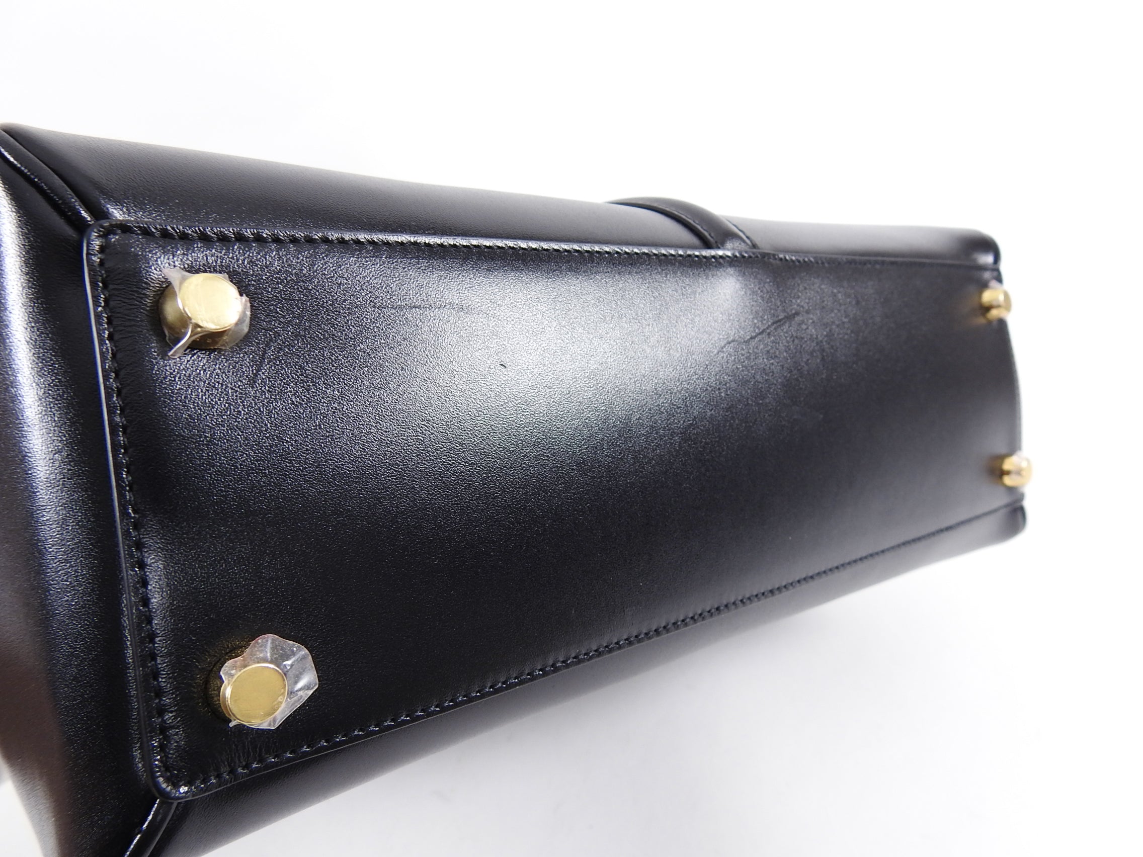 Celine Hedi Slimane Medium New 16 Bag in Black Satinated Calfskin