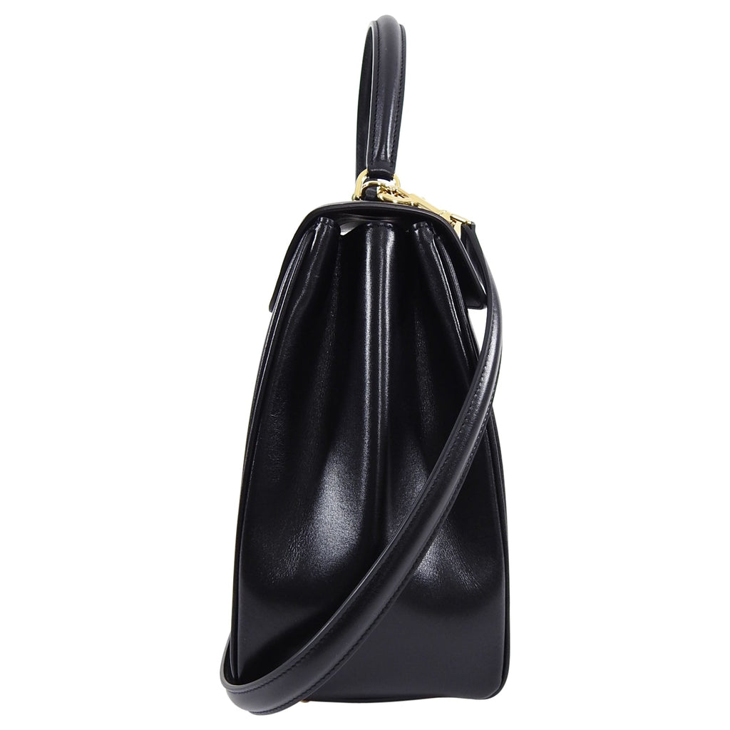 Celine Hedi Slimane Medium New 16 Bag in Black Satinated Calfskin