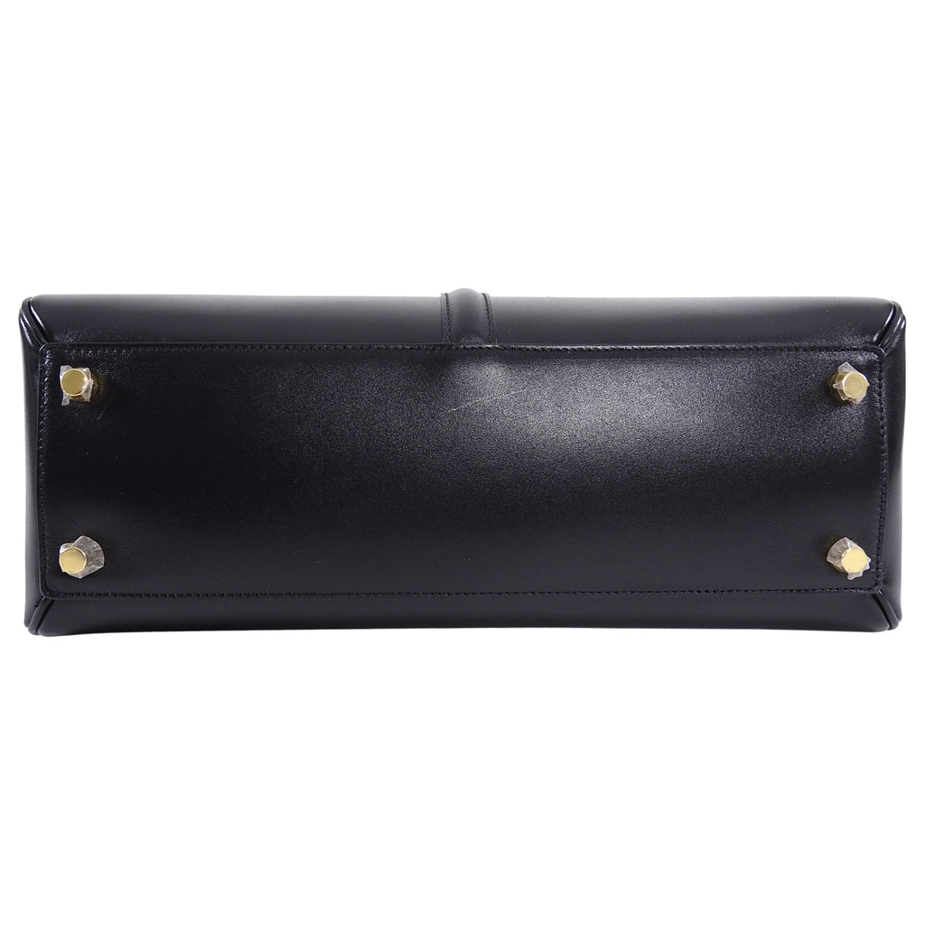Celine Hedi Slimane Medium New 16 Bag in Black Satinated Calfskin