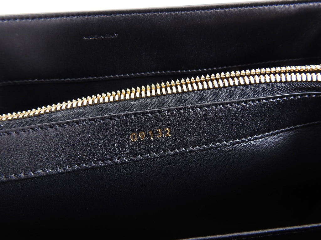 Celine Hedi Slimane Medium New 16 Bag in Black Satinated Calfskin
