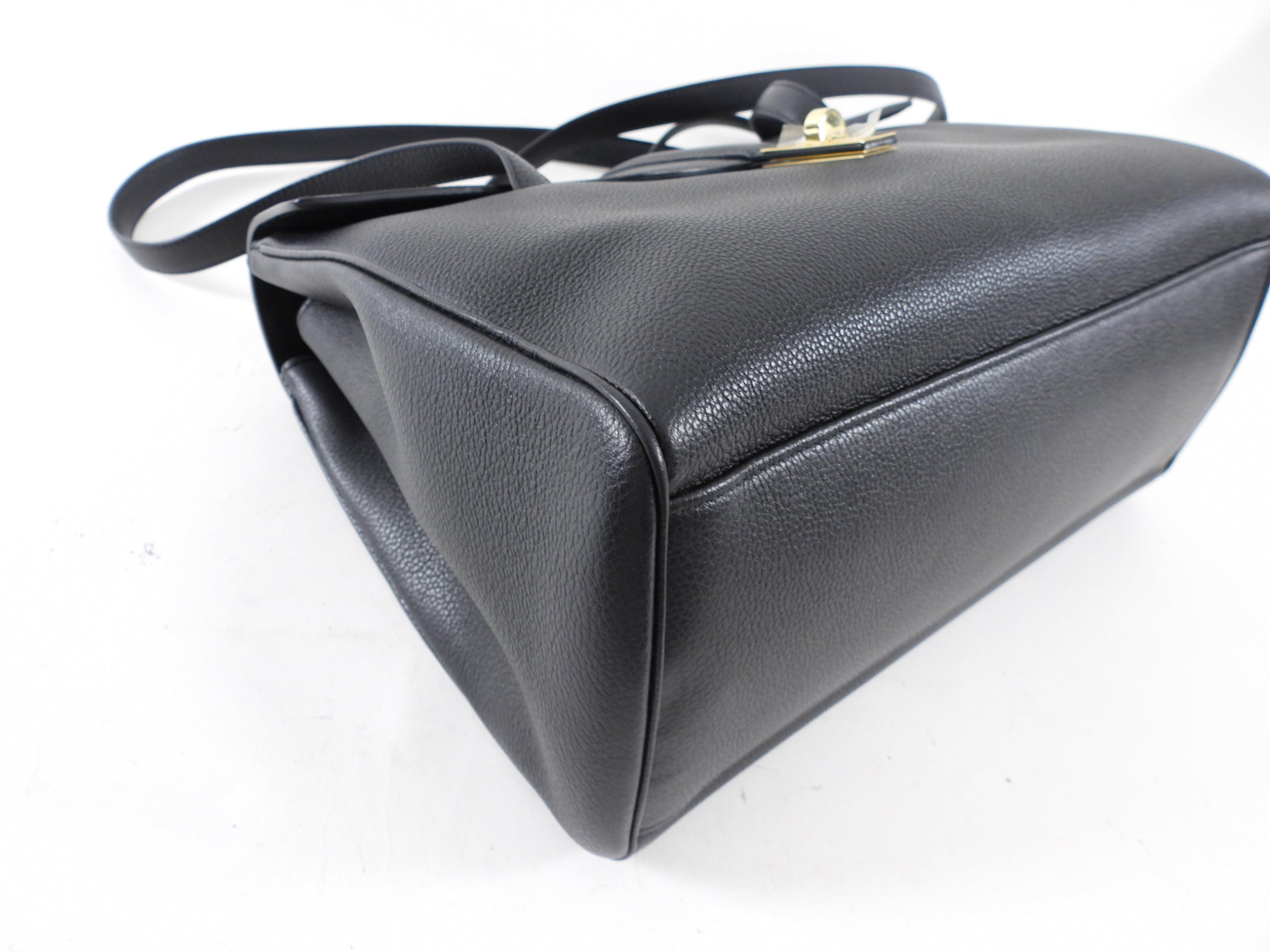 Celine Black Leather Soft Medium 16 Bag