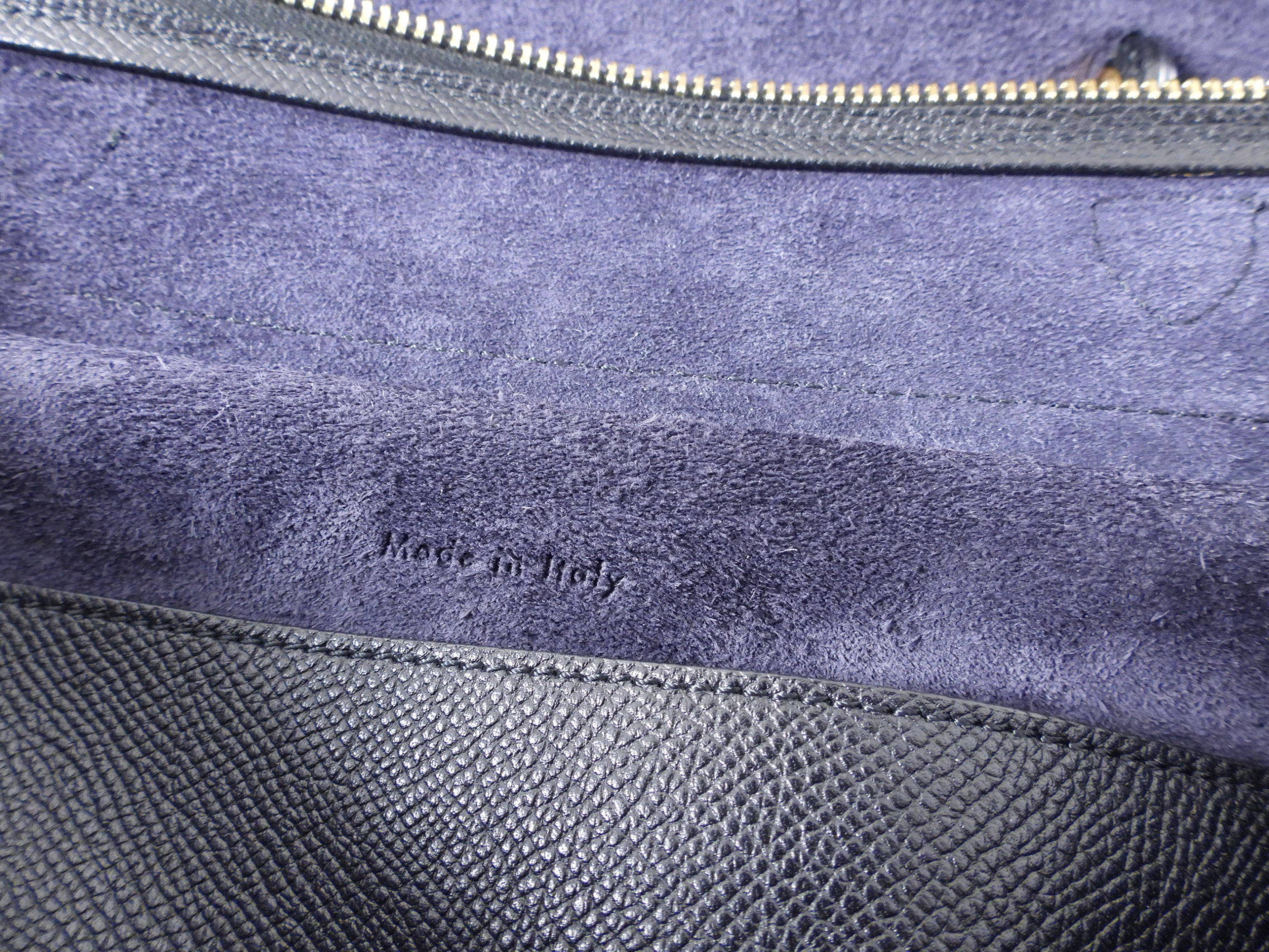 Celine Micro Grained Black Leather Belt Bag