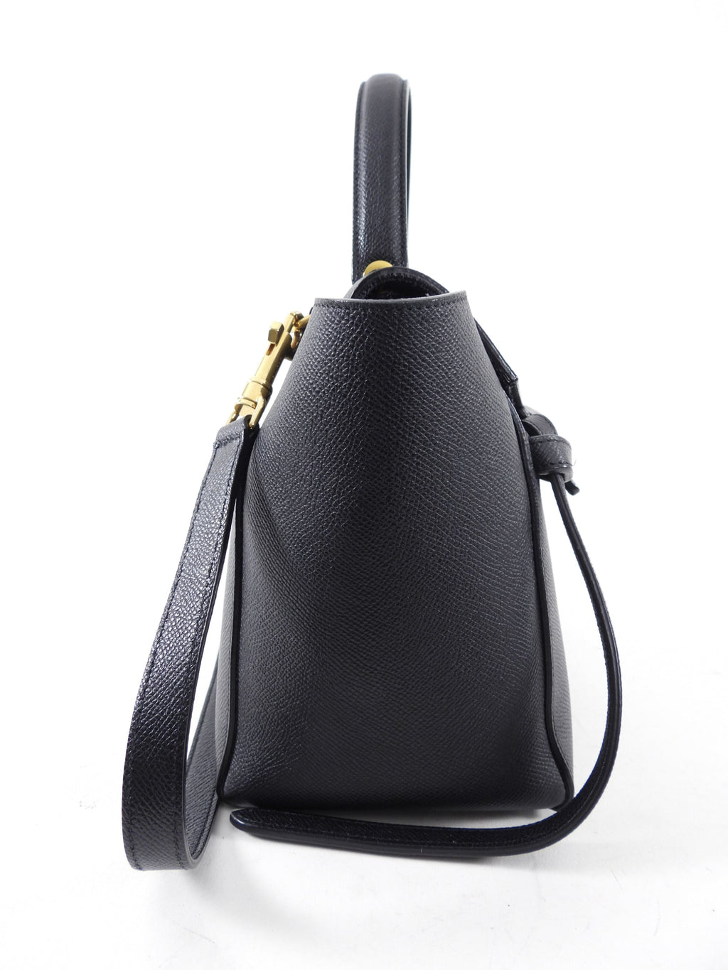 Celine Micro Grained Black Leather Belt Bag