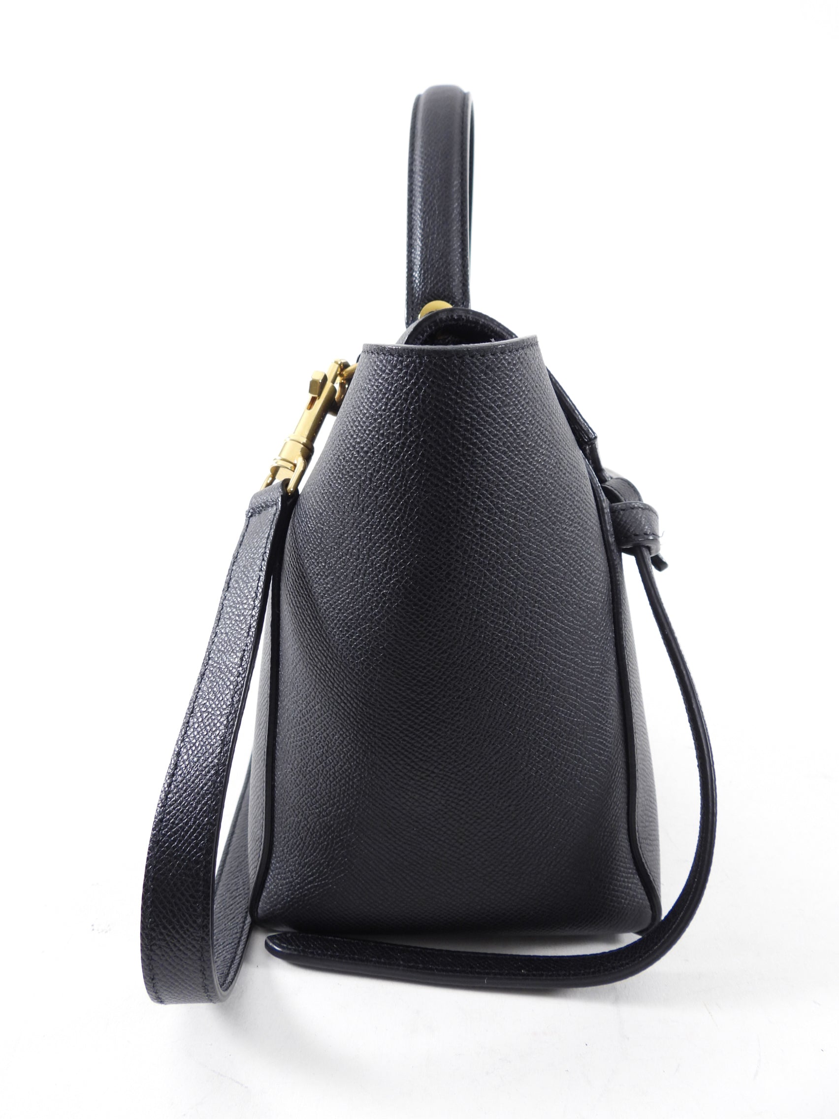 Celine Micro Grained Black Leather Belt Bag