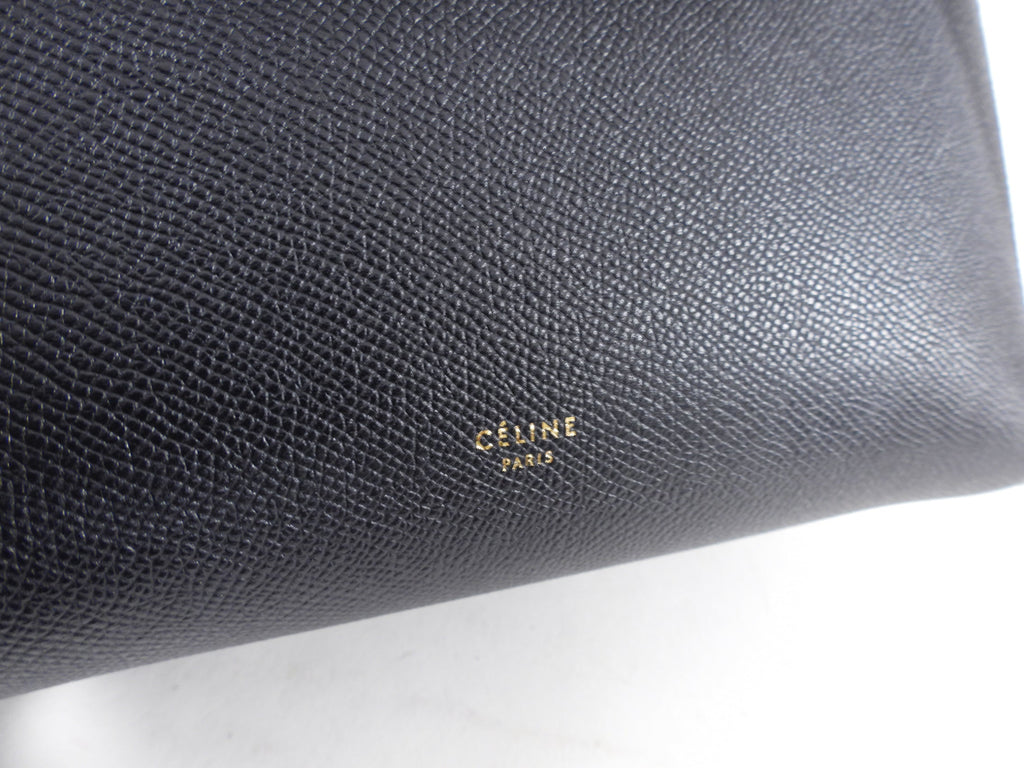 Celine Micro Grained Black Leather Belt Bag