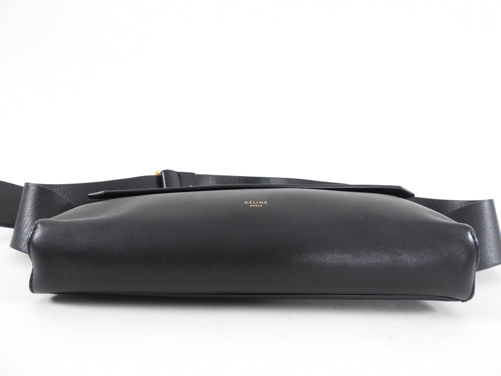 Celine Black Leather Waist Bum Bag
