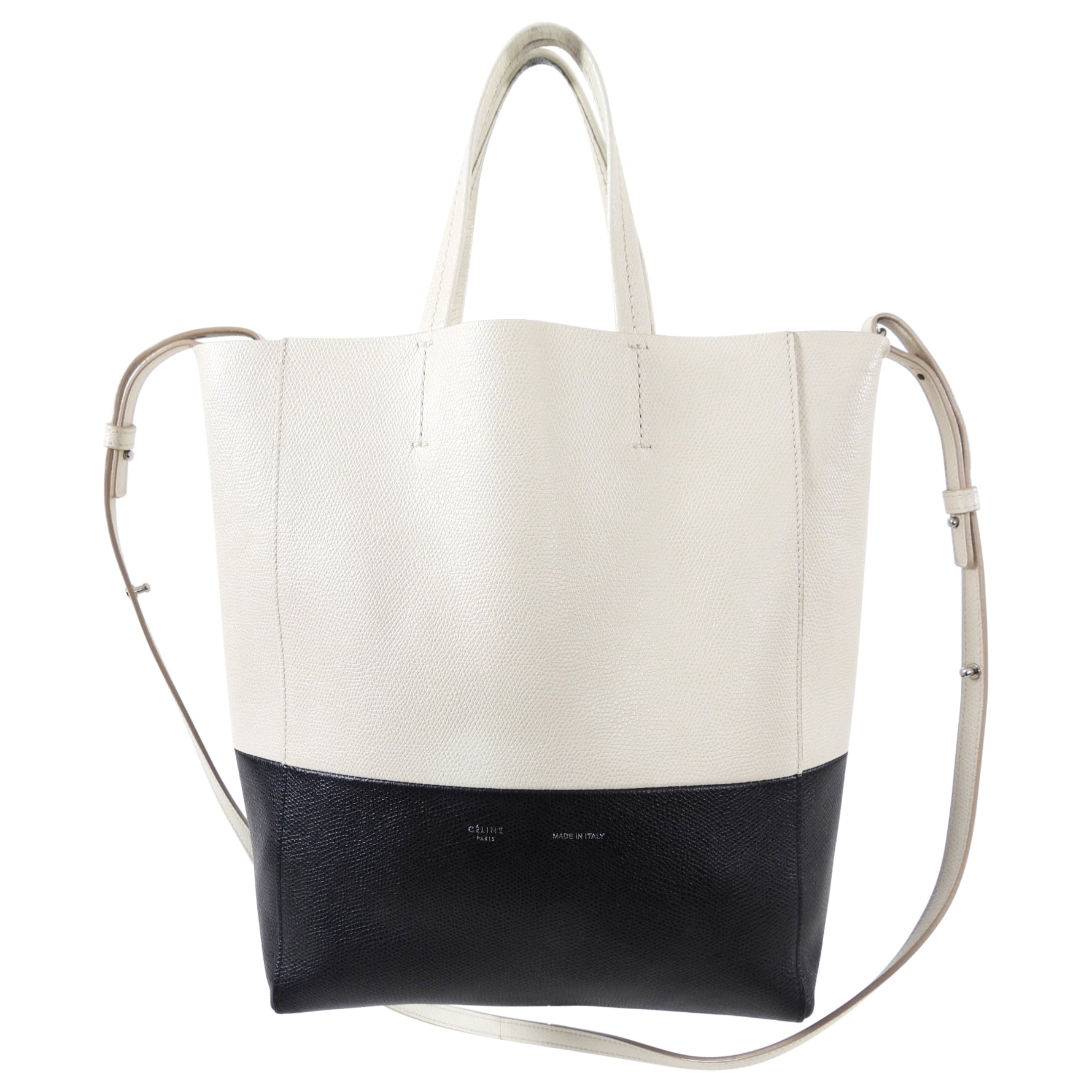 Celine Bicolor Vertical Cabas Small Tote Bag