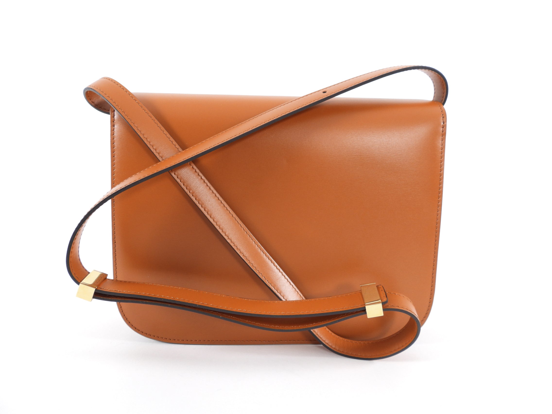 Celine Medium Brown Smooth Calfskin Box Shoulder Bag