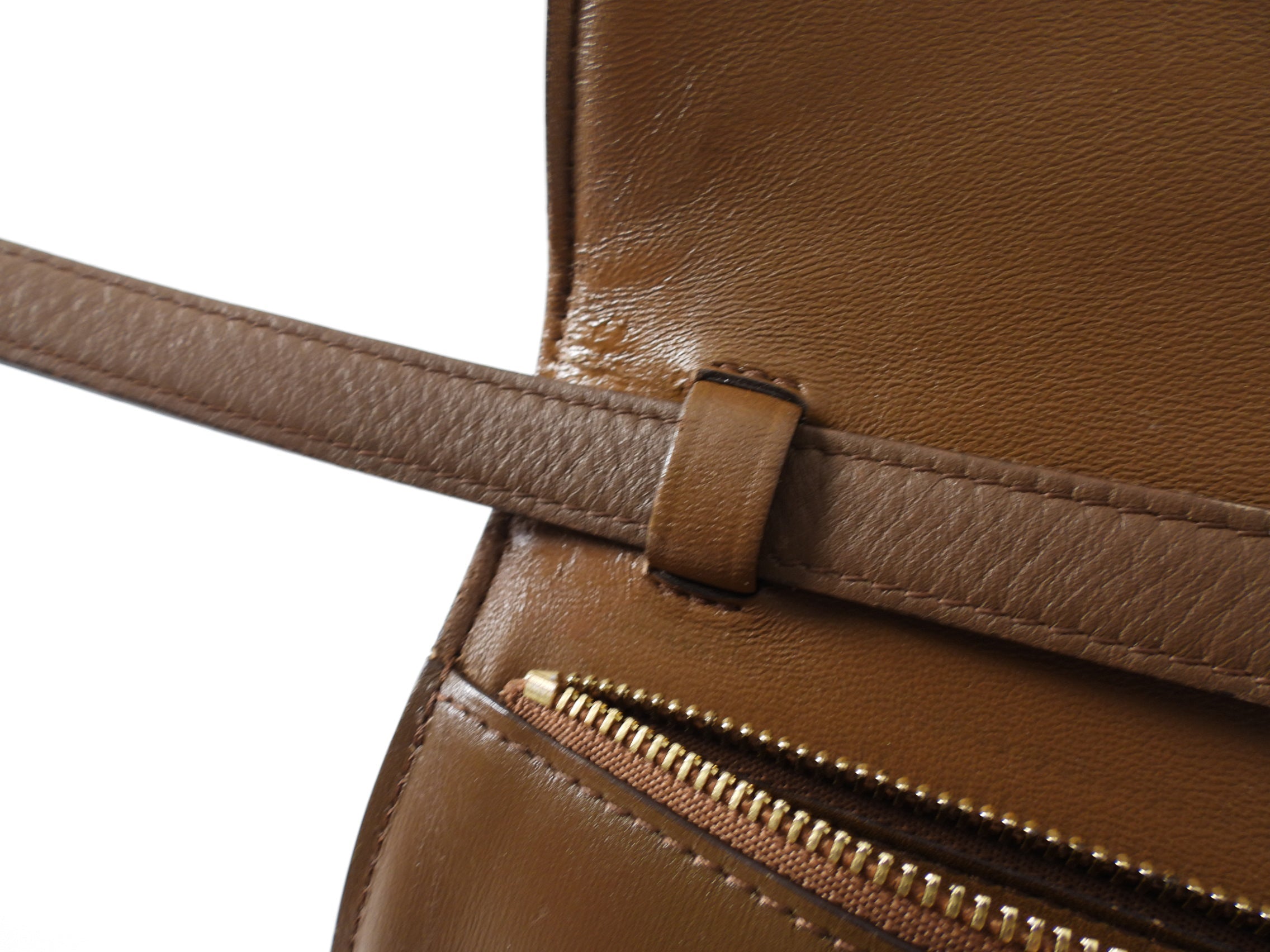 Celine Brown Leather Medium Box Bag