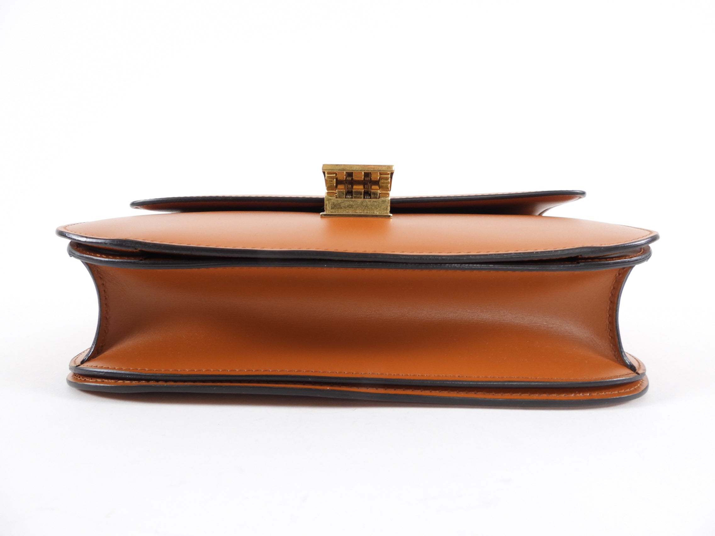 Celine Medium Brown Smooth Calfskin Box Shoulder Bag