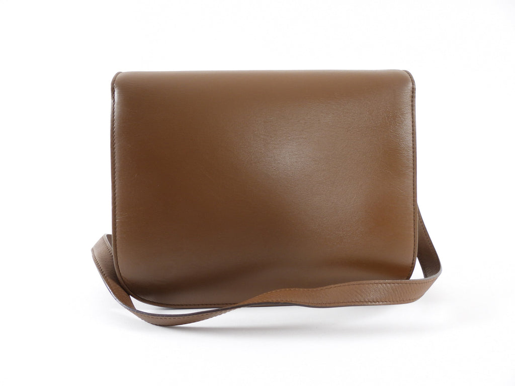 Celine Brown Leather Medium Box Bag