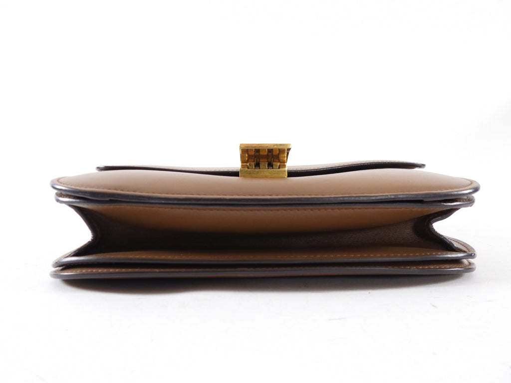 Celine Brown Leather Medium Box Bag