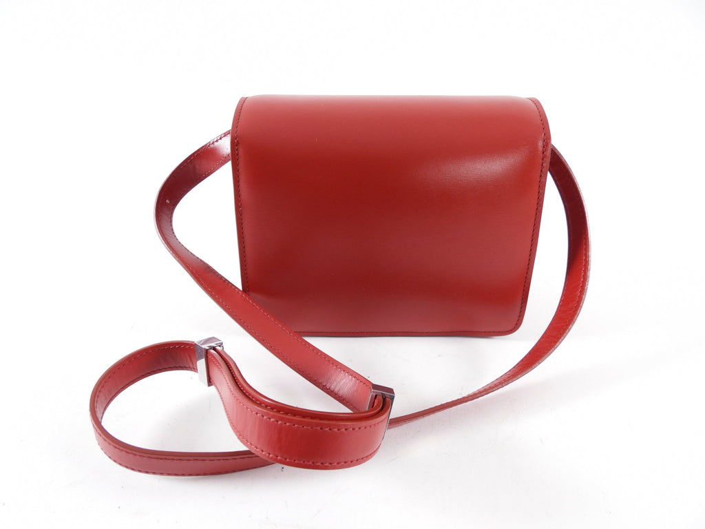 Celine Red Leather Small Box Bag