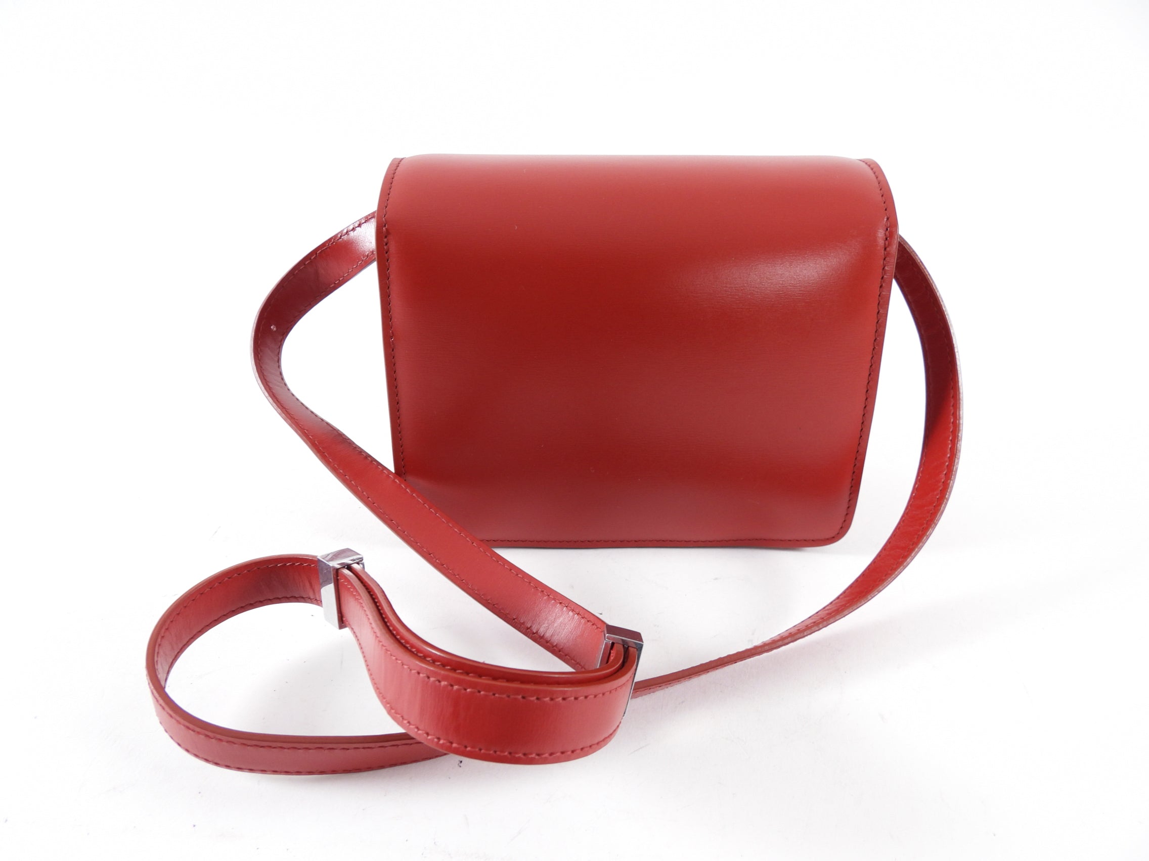 Celine Red Leather Small Box Bag