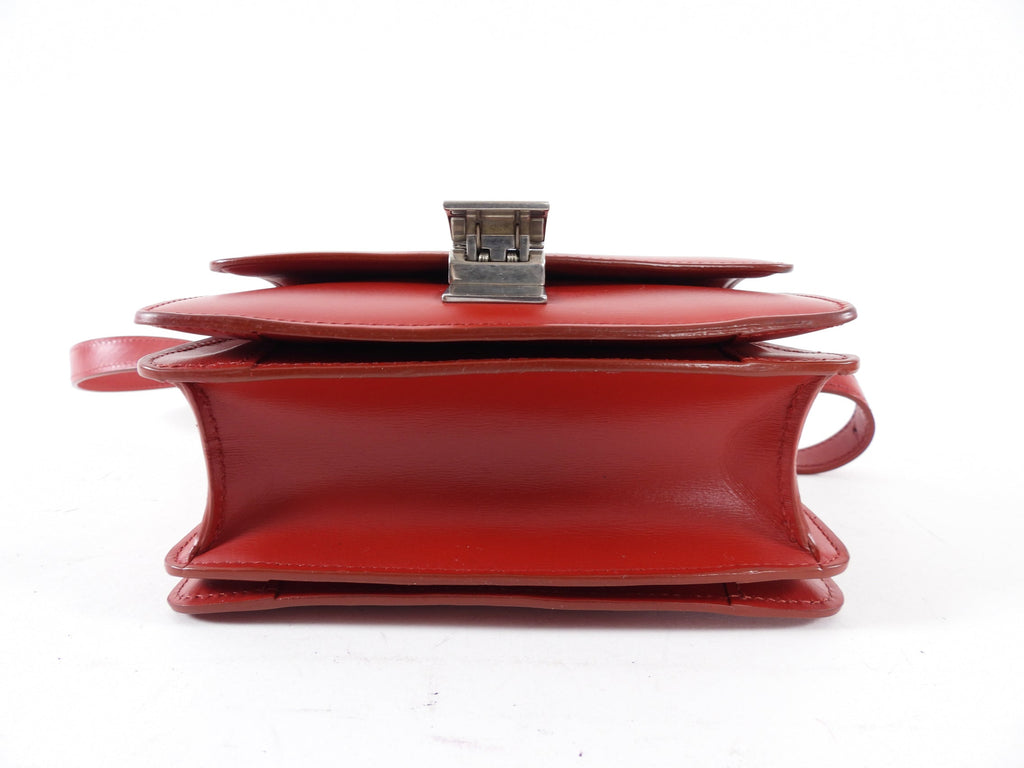 Celine Red Leather Small Box Bag