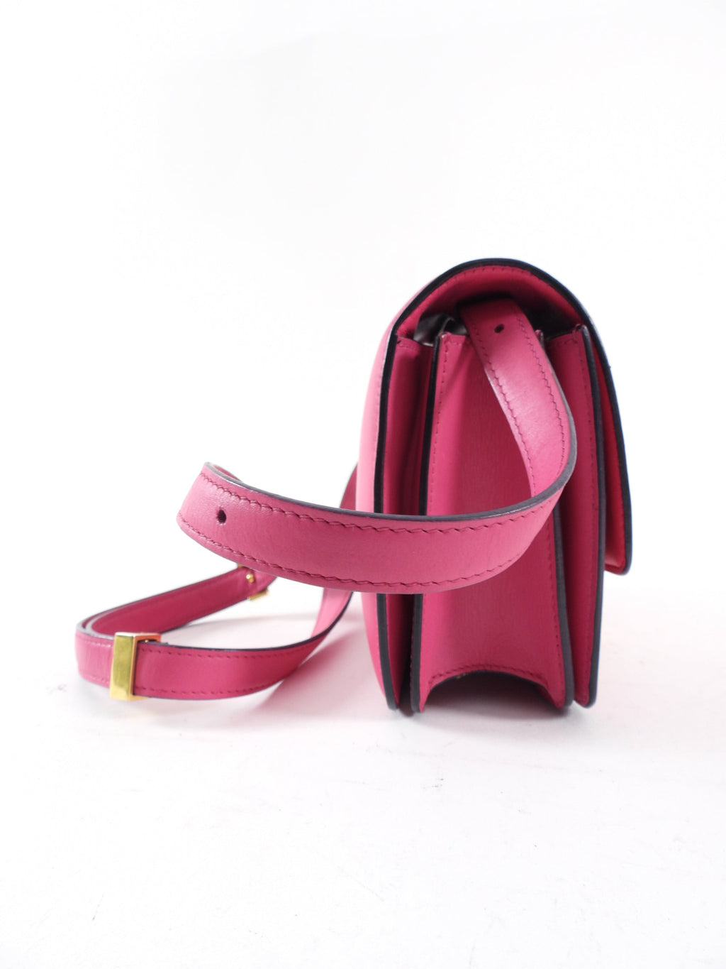 Celine Cherry Pink Leather Small Box Bag