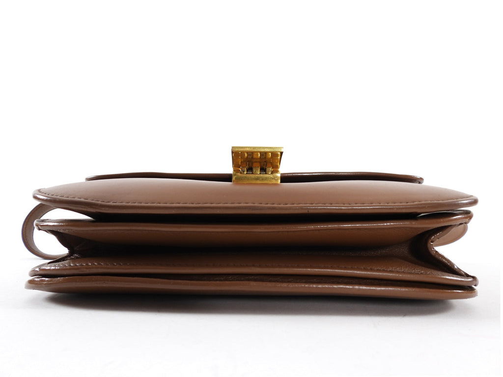 Celine Brown Leather Medium Box Bag