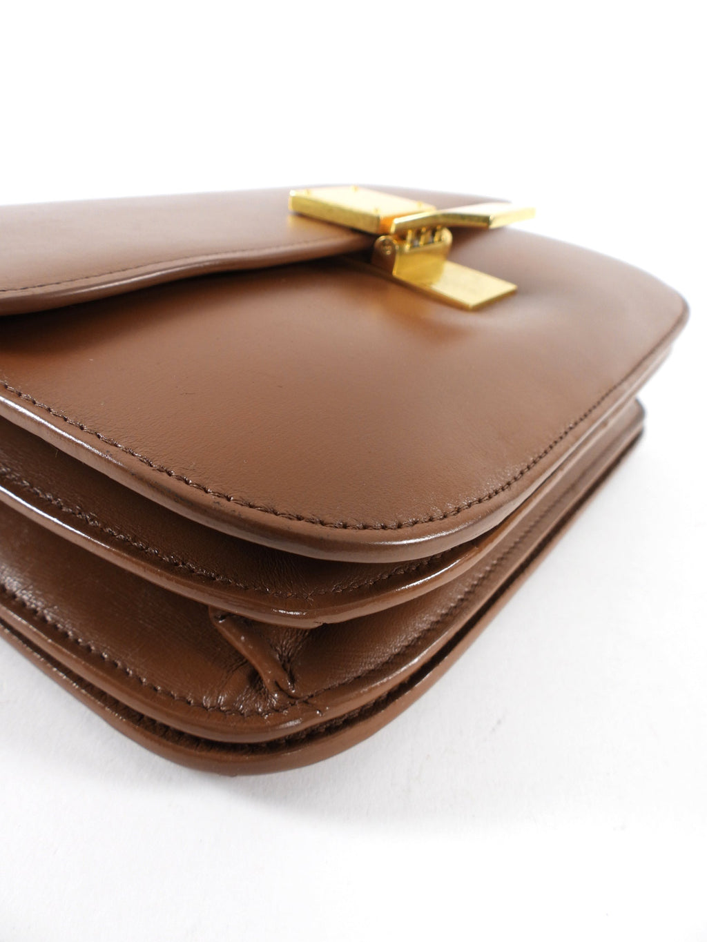 Celine Brown Leather Medium Box Bag