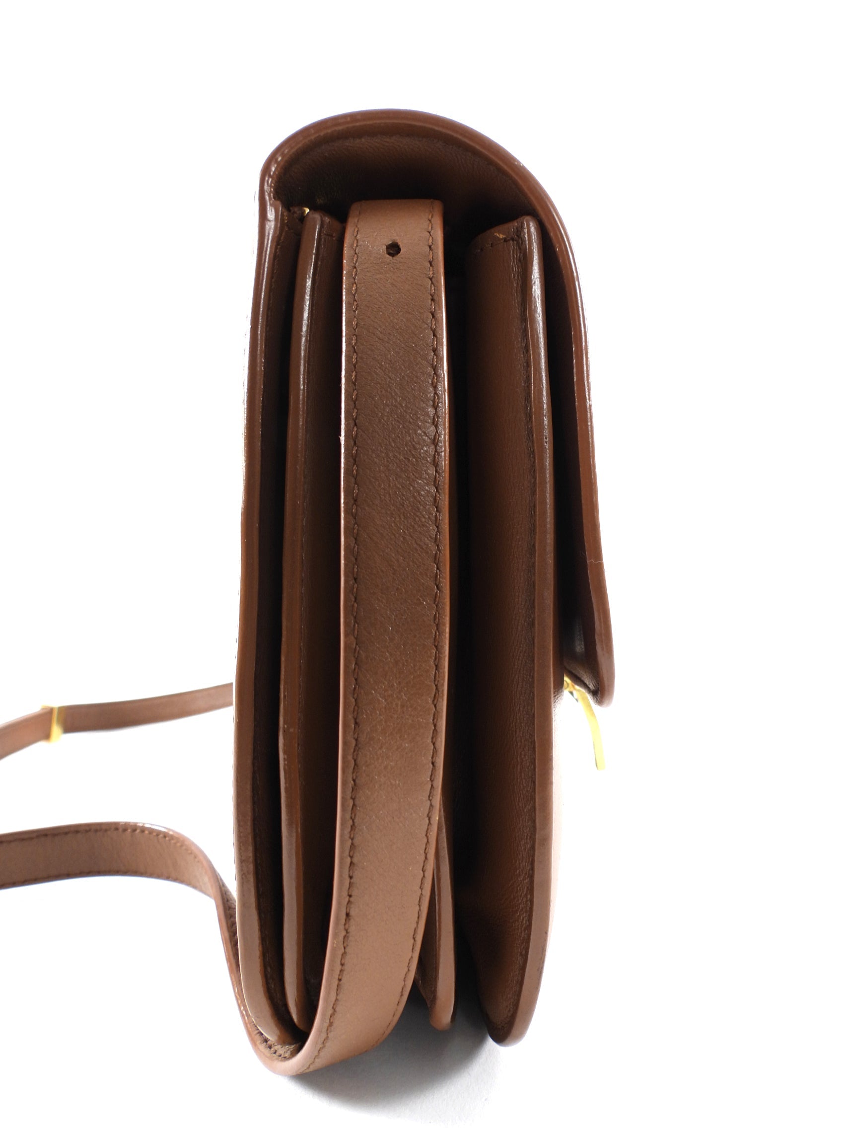 Celine Brown Leather Medium Box Bag