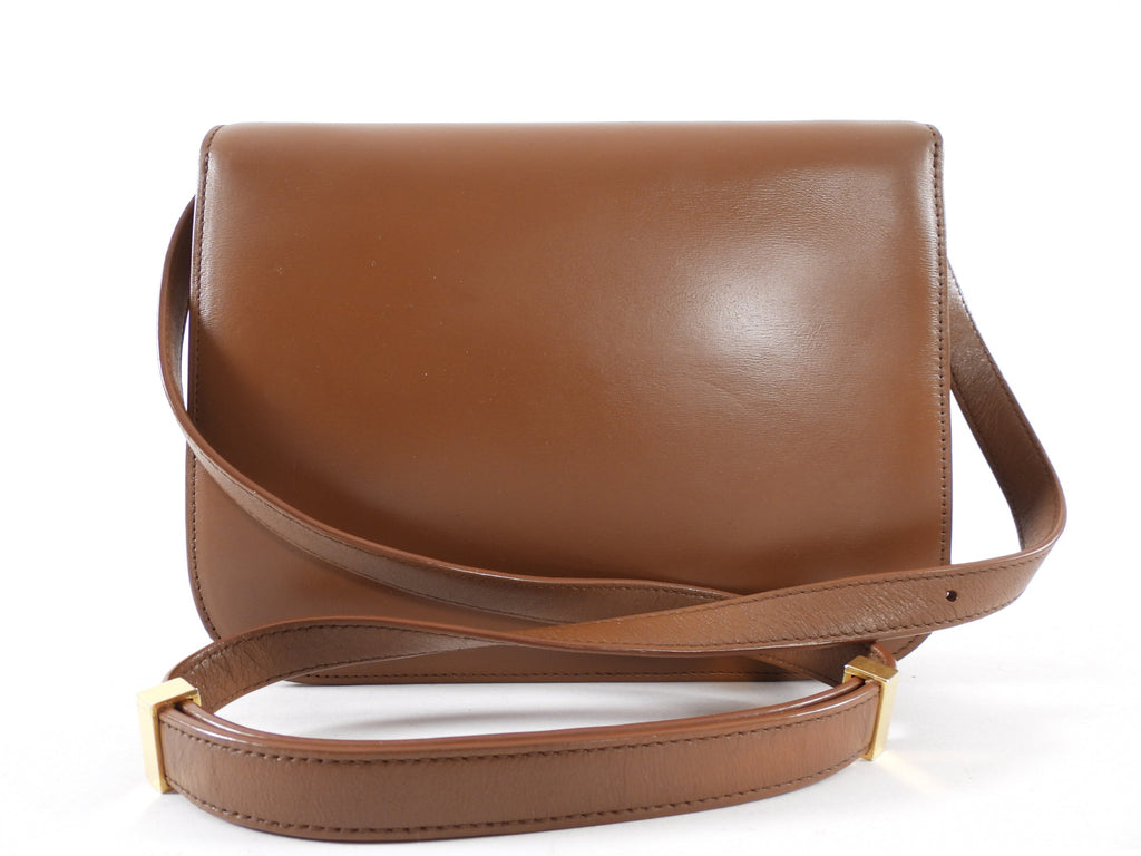 Celine Brown Leather Medium Box Bag