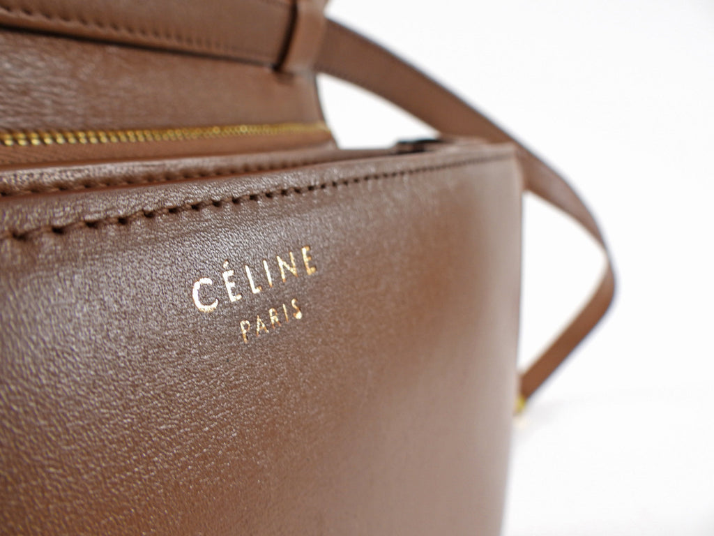 Celine Brown Leather Medium Box Bag