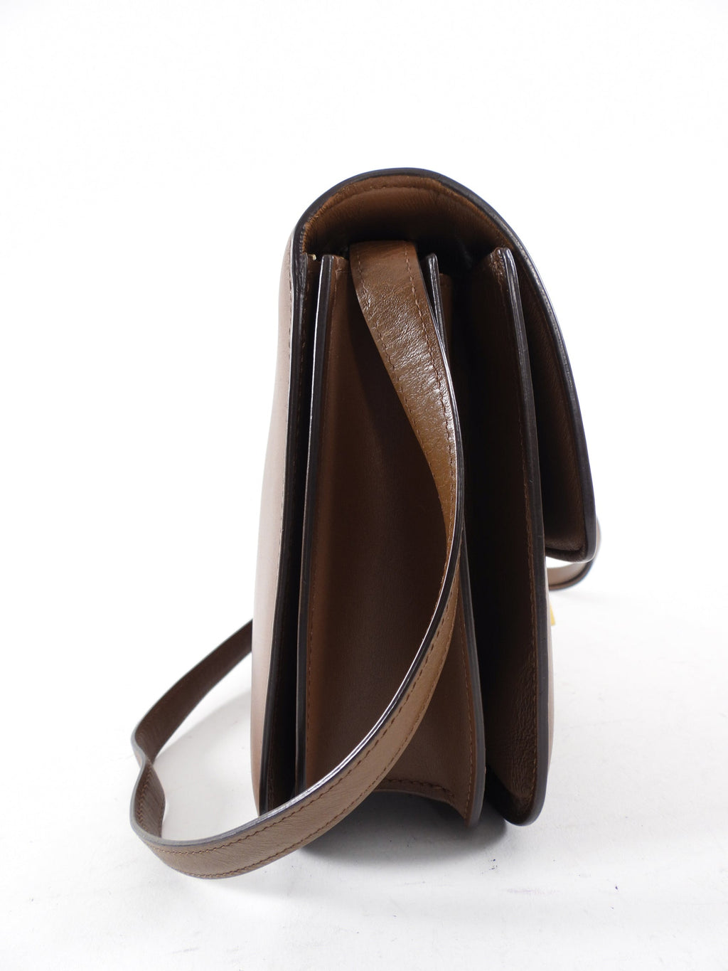Celine Brown Leather Medium Box Bag