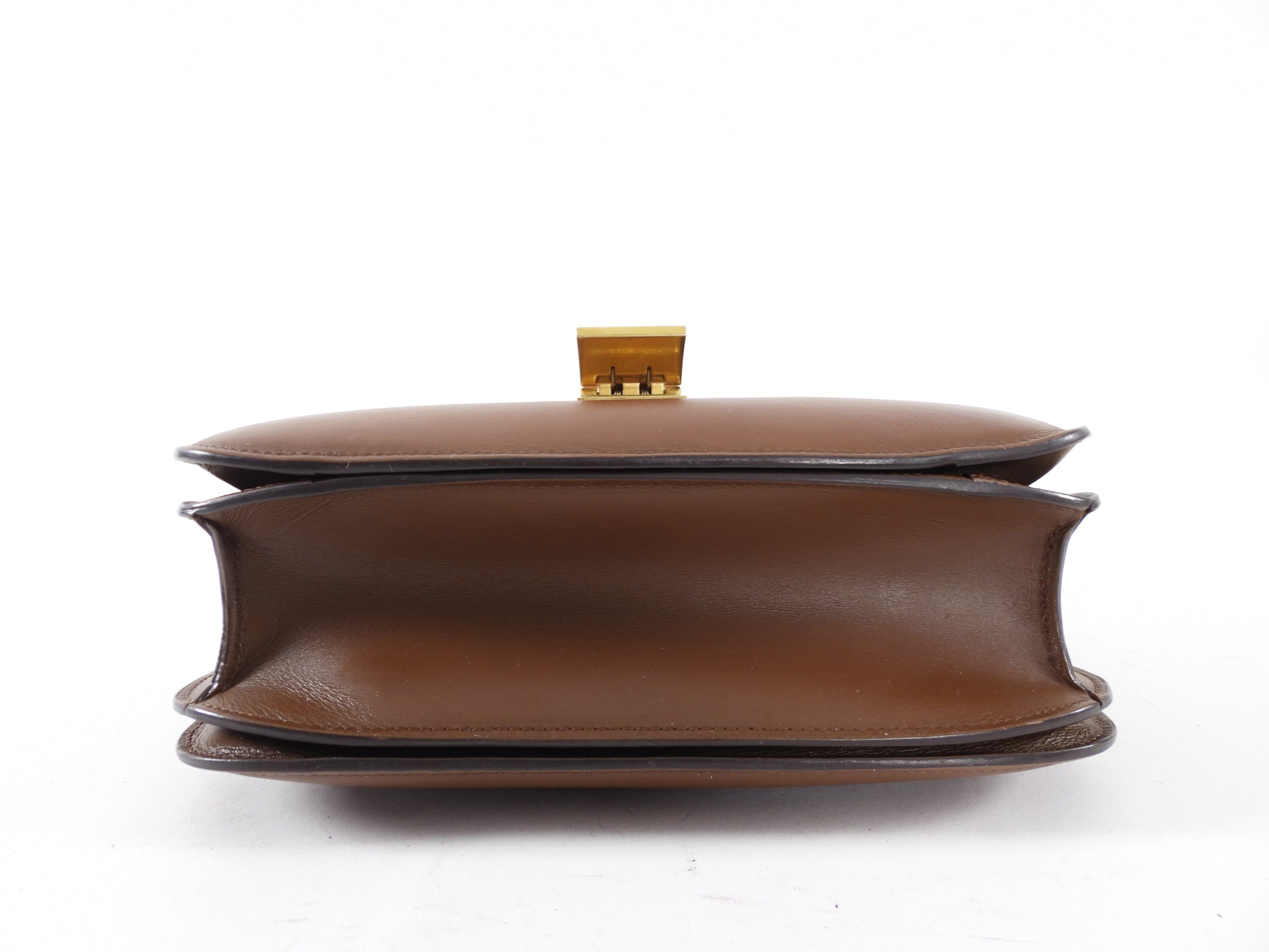 Celine Brown Leather Medium Box Bag