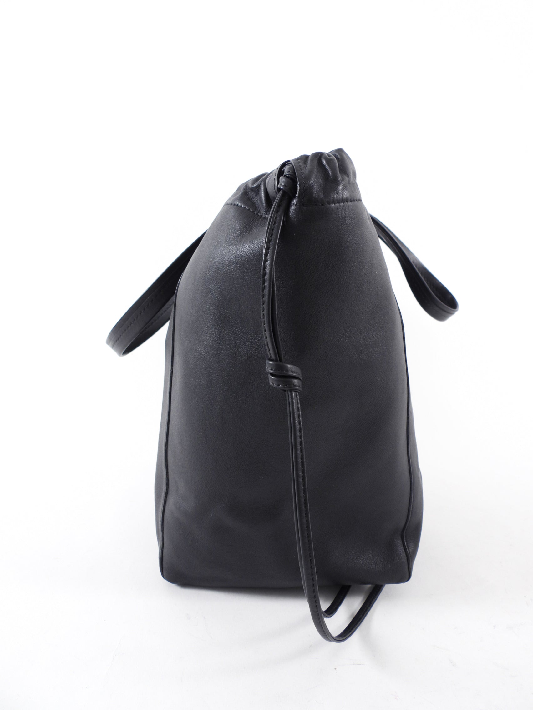 Celine Black Soft Leather Cabas Tote Bag