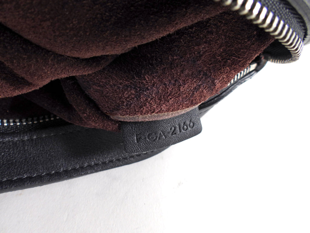 Celine Black Soft Leather Cabas Tote Bag