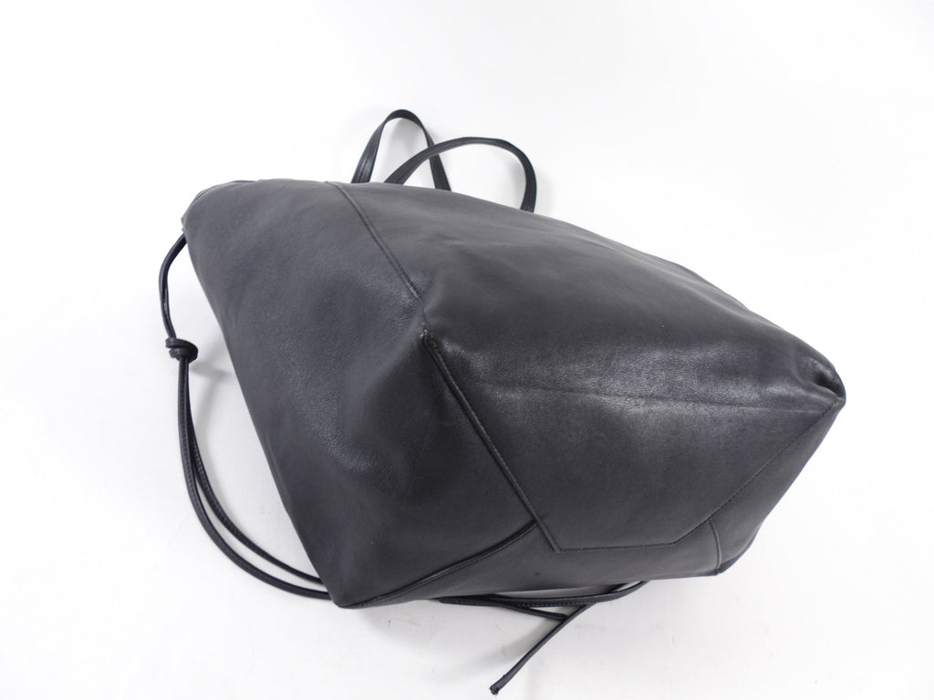 Celine Black Soft Leather Cabas Tote Bag