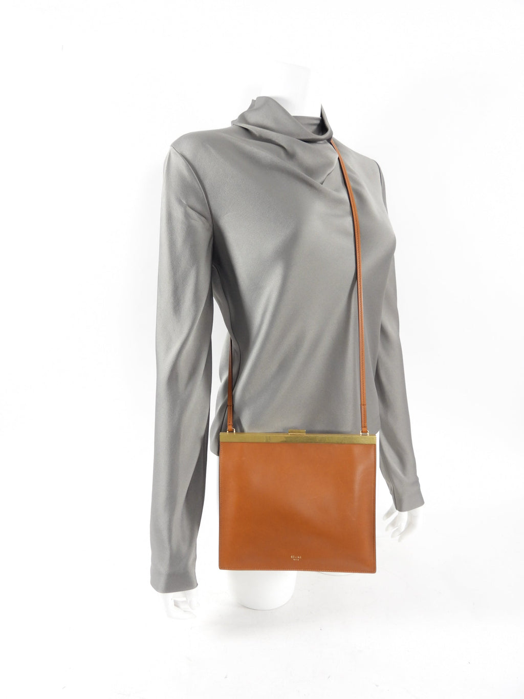 Celine Caramel Smooth Calfskin Mini Clasp Bag