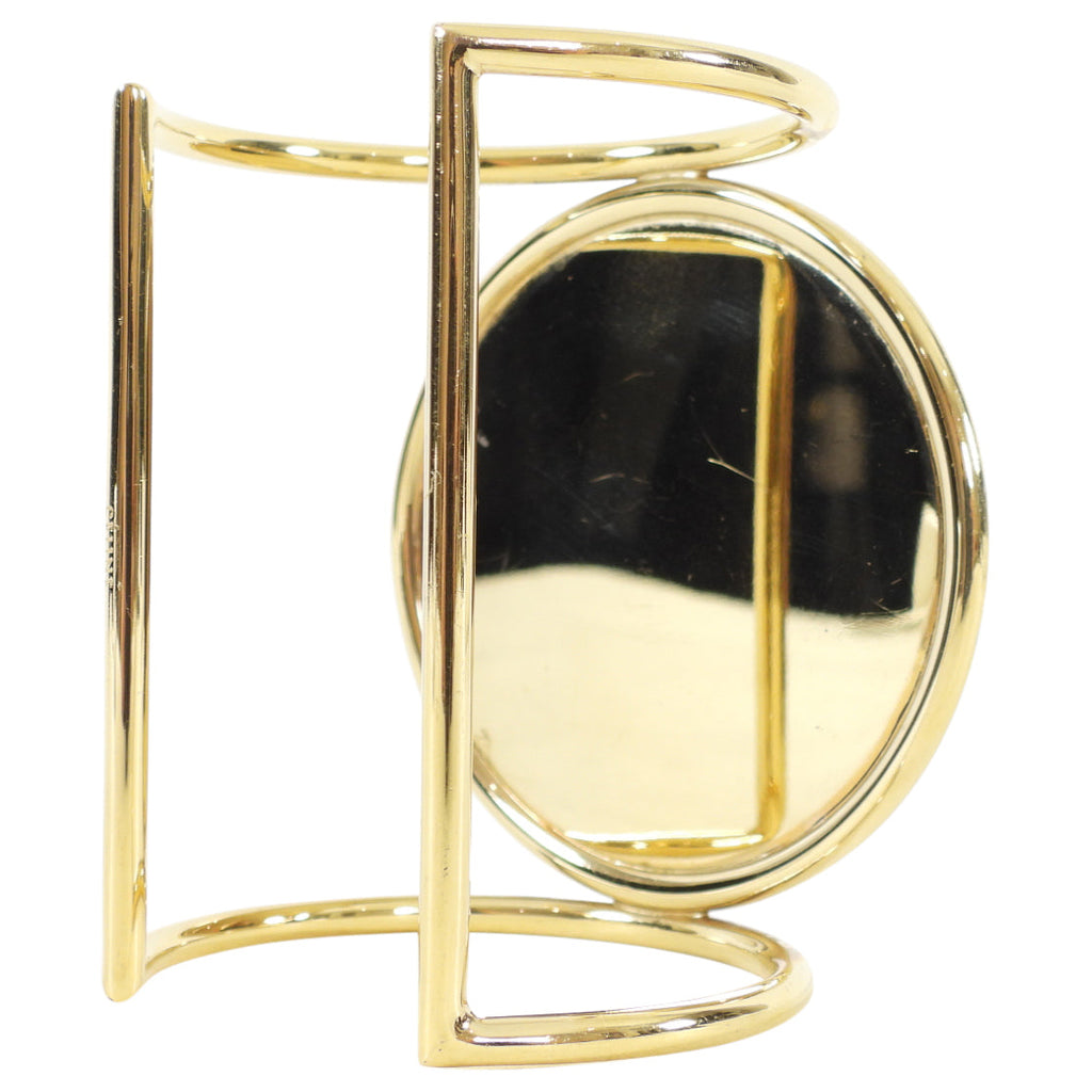 Celine Phoebe Philo Marble and Gold Geometric Cuff Bracelet