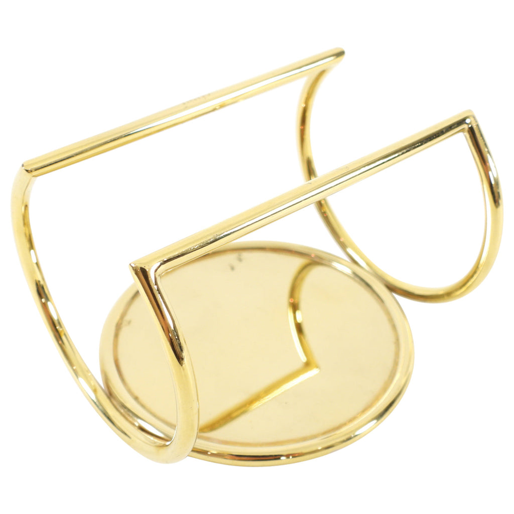 Celine Phoebe Philo Marble and Gold Geometric Cuff Bracelet